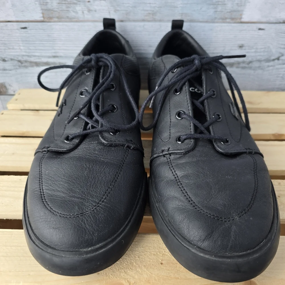 Lacoste Bayliss Black Leather Sneakers Lace Up Mens Size 11 - Picture 4 of 14